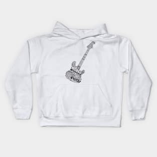 Typographic guitar Kids Hoodie